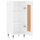 skænk 34,5x34x90 cm konstrueret træ hvid højglans
