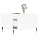 sofabord 55x55x36,5 cm konstrueret træ hvid