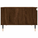 sofabord 55x55x36,5 cm konstrueret træ brun egetræsfarve