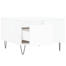 sofabord 55x55x36,5 cm konstrueret træ hvid