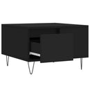 sofabord 55x55x36,5 cm konstrueret træ sort