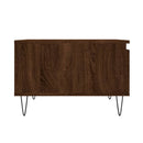 sofabord 55x55x36,5 cm konstrueret træ brun egetræsfarve