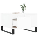 sofabord 55x55x36,5 cm konstrueret træ hvid