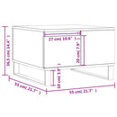 sofabord 55x55x36,5 cm konstrueret træ sonoma-eg