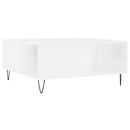 sofabord 80x80x36,5 cm konstrueret træ hvid