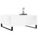 sofabord 80x80x36,5 cm konstrueret træ hvid