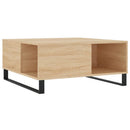 sofabord 80x80x36,5 cm konstrueret træ sonoma-eg