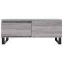 sofabord 90x50x36,5 cm konstrueret træ grå sonoma-eg