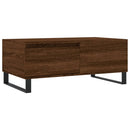 sofabord 90x50x36,5 cm konstrueret træ brun egetræsfarve