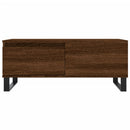 sofabord 90x50x36,5 cm konstrueret træ brun egetræsfarve