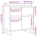 skænk 60x35x70 cm konstrueret træ sonoma-eg