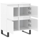 skænk 60x35x70 cm konstrueret træ hvid højglans