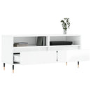 tv-bord 100x34,5x44,5 cm konstrueret træ hvid højglans