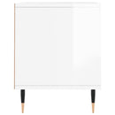 tv-bord 100x34,5x44,5 cm konstrueret træ hvid højglans