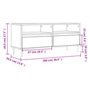 tv-bord 100x34,5x44,5 cm konstrueret træ betongrå