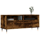 tv-bord 100x34,5x44,5 cm konstrueret træ røget egetræsfarve