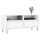 tv-bord 100x34,5x44,5 cm konstrueret træ hvid