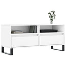 tv-bord 100x34,5x44,5 cm konstrueret træ hvid