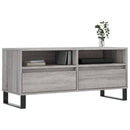 tv-bord 100x34,5x44,5 cm konstrueret træ grå sonoma-eg