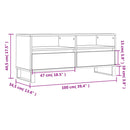 tv-bord 100x34,5x44,5 cm konstrueret træ grå sonoma-eg