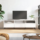 tv-bord 150x30x44,5 cm konstrueret træ hvid