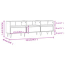 tv-bord 150x30x44,5 cm konstrueret træ sonoma-eg