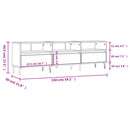 tv-bord 150x30x44,5 cm konstrueret træ hvid