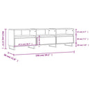 tv-bord 150x30x44,5 cm konstrueret træ sonoma-eg