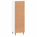 badeværelsesskab 30x30x100 cm konstrueret træ hvid