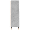 badeværelsesskab 30x30x100 cm konstrueret træ betongrå