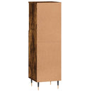 badeværelsesskab 30x30x100 cm konstrueret træ røget egetræ