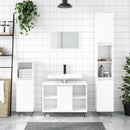badeværelsesskab 80x33x60 cm konstrueret træ hvid højglans