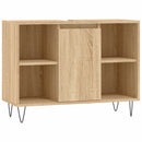 badeværelsesskab 80x33x60 cm konstrueret træ sonoma-eg