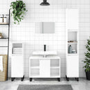 badeværelsesskab 80x33x60 cm konstrueret træ hvid højglans