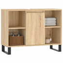 badeværelsesskab 80x33x60 cm konstrueret træ sonoma-eg