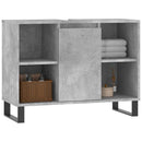 badeværelsesskab 80x33x60 cm konstrueret træ betongrå