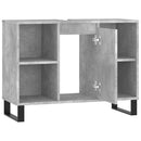 badeværelsesskab 80x33x60 cm konstrueret træ betongrå