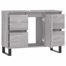 badeværelsesskab 80x33x60 cm konstrueret træ grå sonoma-eg