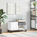 vinylskab 85x38x48 cm konstrueret træ hvid højglans
