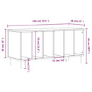 vinylskab 100x38x48 cm konstrueret træ betongrå