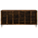 vinylskab 100x38x48 cm konstrueret træ røget egetræsfarve