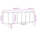 vinylskab 100x38x48 cm konstrueret træ røget egetræsfarve