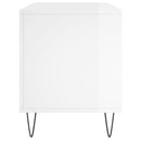 vinylskab 100x38x48 cm konstrueret træ hvid højglans