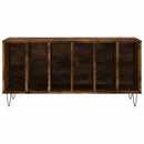 vinylskab 100x38x48 cm konstrueret træ røget egetræsfarve