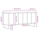 vinylskab 100x38x48 cm konstrueret træ sonoma-eg