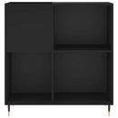 vinylskab 84,5x38x89 cm konstrueret træ sort