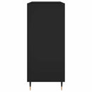 vinylskab 84,5x38x89 cm konstrueret træ sort