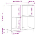 vinylskab 84,5x38x89 cm konstrueret træ sort