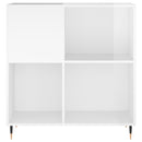 vinylskab 84,5x38x89 cm konstrueret træ hvid højglans