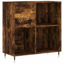vinylskab 84,5x38x89 cm konstrueret træ røget egetræsfarve